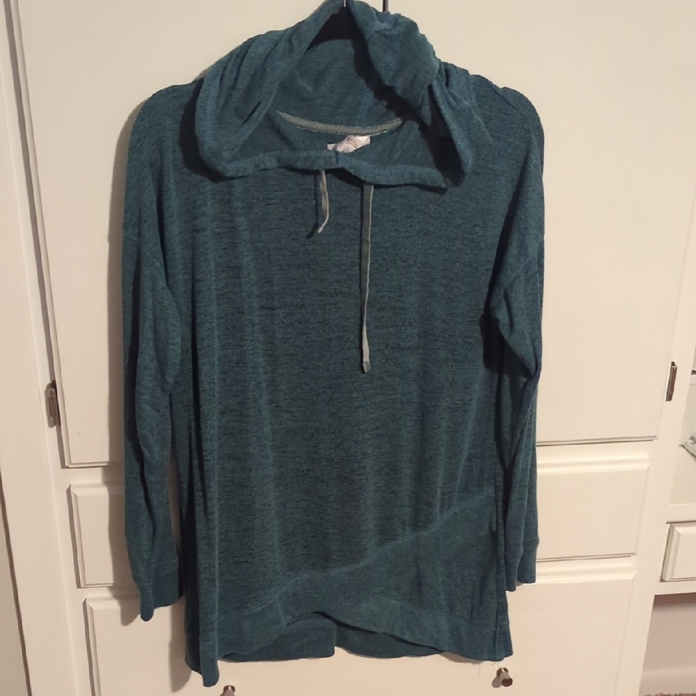Gilligan & O'Malley Teal Blue Cowl Neck Sweater